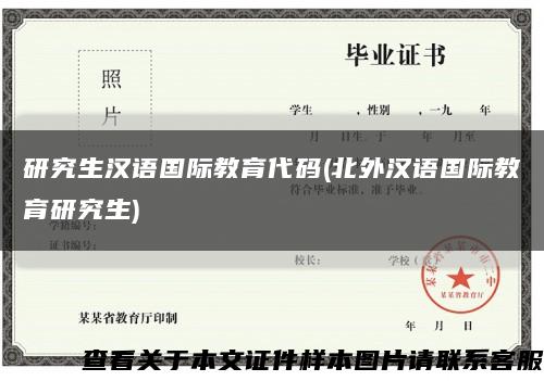 研究生汉语国际教育代码(北外汉语国际教育研究生)缩略图