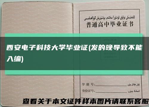 西安电子科技大学毕业证(发的晚导致不能入编)缩略图