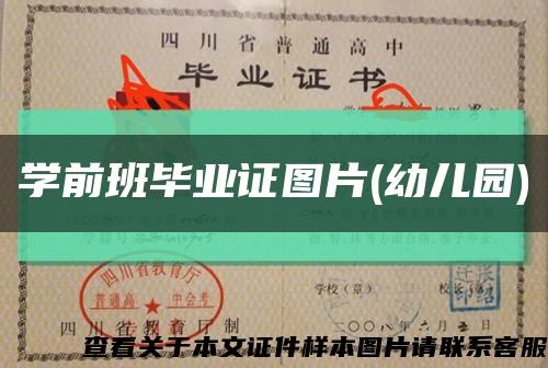 学前班毕业证图片(幼儿园)缩略图