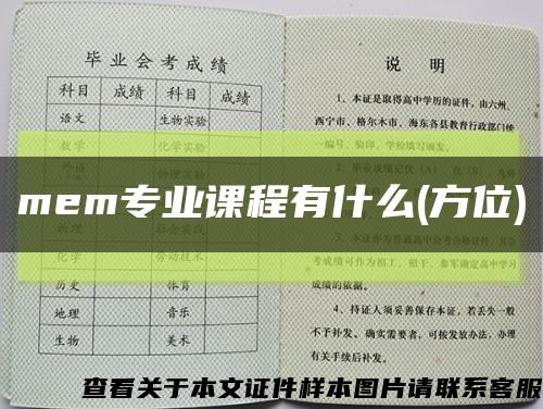 mem专业课程有什么(方位)缩略图