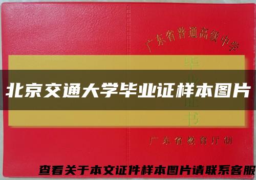 北京交通大学毕业证样本图片缩略图