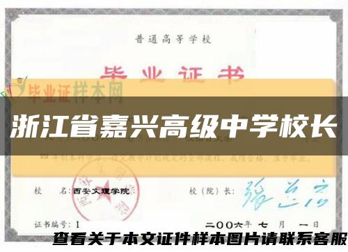 浙江省嘉兴高级中学校长缩略图