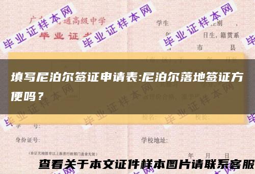 填写尼泊尔签证申请表:尼泊尔落地签证方便吗？缩略图
