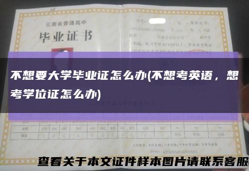 不想要大学毕业证怎么办(不想考英语，想考学位证怎么办)缩略图