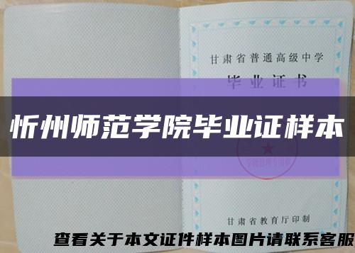 忻州师范学院毕业证样本缩略图