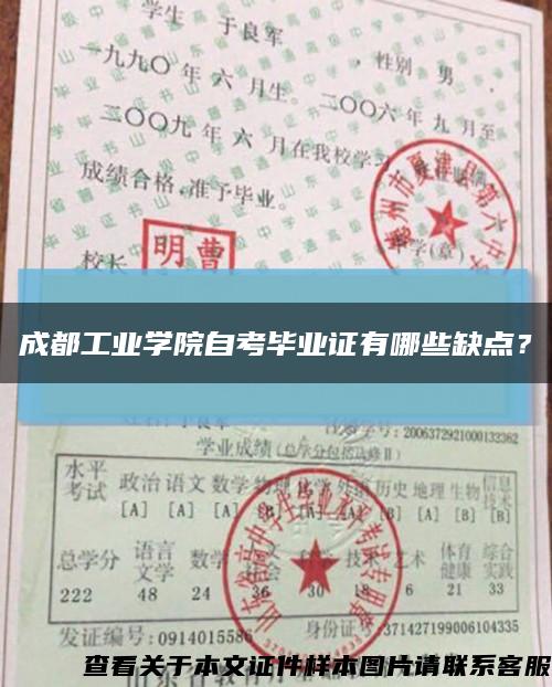 成都工业学院自考毕业证有哪些缺点？缩略图