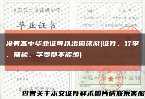 没有高中毕业证可以出国旅游(证件、行李、体检、学费都不能少)缩略图