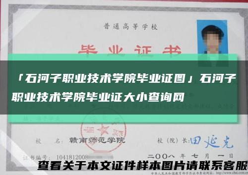 「石河子职业技术学院毕业证图」石河子职业技术学院毕业证大小查询网缩略图