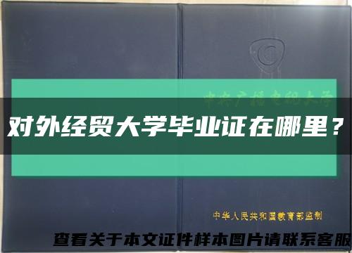 对外经贸大学毕业证在哪里？缩略图