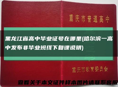 黑龙江省高中毕业证号在哪里(哈尔滨一高中发布非毕业班线下复课说明)缩略图