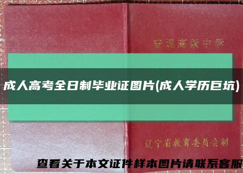 成人高考全日制毕业证图片(成人学历巨坑)缩略图