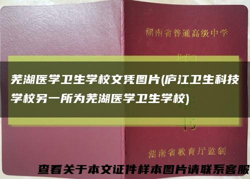 芜湖医学卫生学校文凭图片(庐江卫生科技学校另一所为芜湖医学卫生学校)缩略图