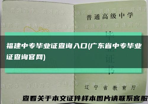福建中专毕业证查询入口(广东省中专毕业证查询官网)缩略图