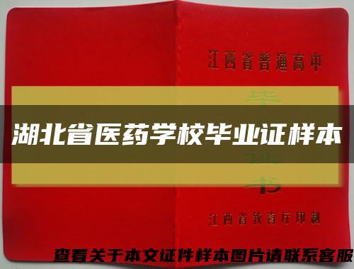 湖北省医药学校毕业证样本缩略图