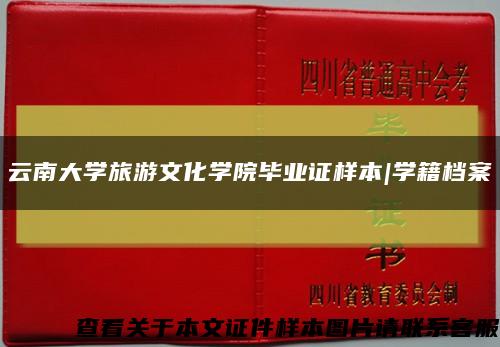云南大学旅游文化学院毕业证样本|学籍档案缩略图