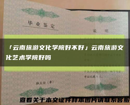 「云南旅游文化学院好不好」云南旅游文化艺术学院好吗缩略图