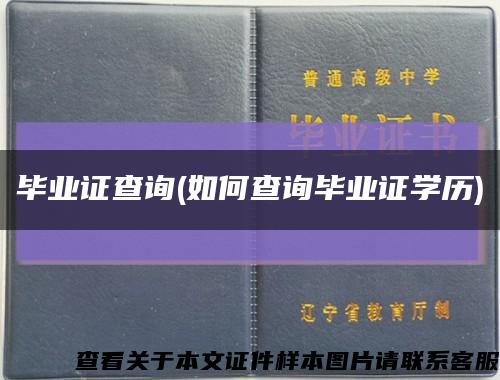 毕业证查询(如何查询毕业证学历)缩略图