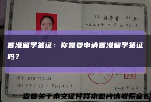 香港留学签证：你需要申请香港留学签证吗？缩略图