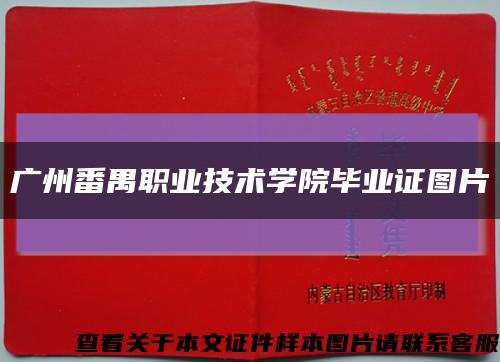 广州番禺职业技术学院毕业证图片缩略图