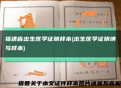 福建省出生医学证明样本(出生医学证明填写样本)缩略图
