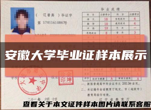 安徽大学毕业证样本展示缩略图