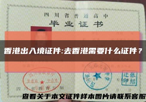 香港出入境证件:去香港需要什么证件？缩略图