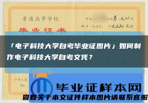 「电子科技大学自考毕业证图片」如何制作电子科技大学自考文凭？缩略图