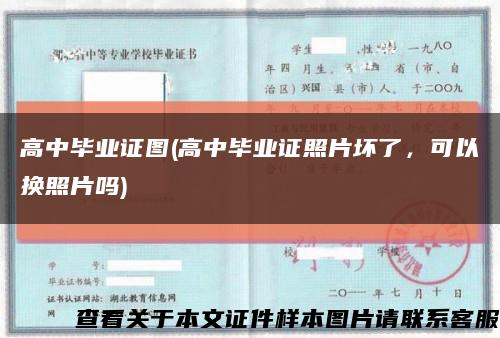高中毕业证图(高中毕业证照片坏了，可以换照片吗)缩略图