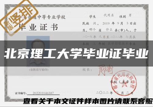 北京理工大学毕业证毕业缩略图
