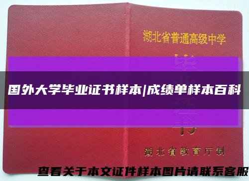 国外大学毕业证书样本|成绩单样本百科缩略图