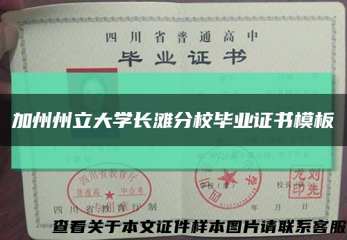 加州州立大学长滩分校毕业证书模板缩略图