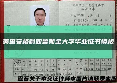 英国安格利亚鲁斯金大学毕业证书模板缩略图