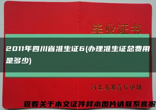 2011年四川省准生证6(办理准生证总费用是多少)缩略图