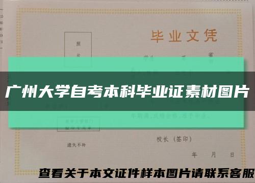 广州大学自考本科毕业证素材图片缩略图