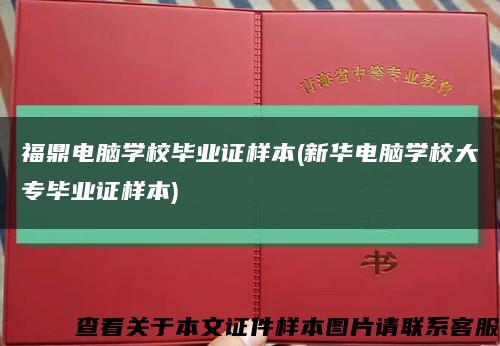 福鼎电脑学校毕业证样本(新华电脑学校大专毕业证样本)缩略图