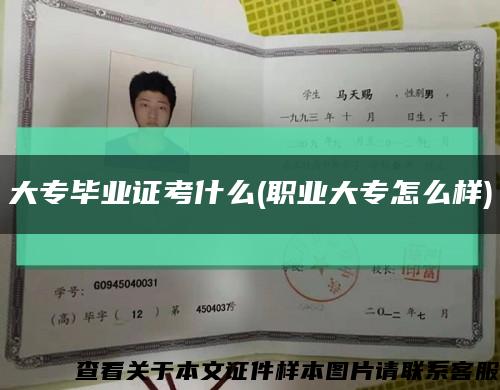 大专毕业证考什么(职业大专怎么样)缩略图