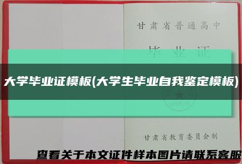 大学毕业证模板(大学生毕业自我鉴定模板)缩略图