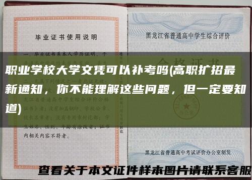 职业学校大学文凭可以补考吗(高职扩招最新通知，你不能理解这些问题，但一定要知道)缩略图