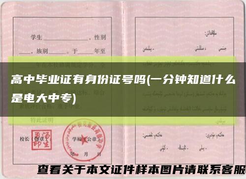 高中毕业证有身份证号吗(一分钟知道什么是电大中专)缩略图