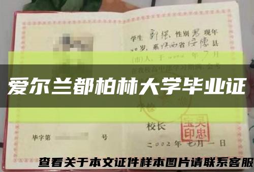 爱尔兰都柏林大学毕业证缩略图