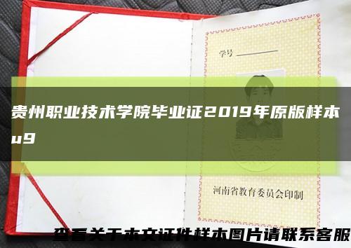 贵州职业技术学院毕业证2019年原版样本u9缩略图
