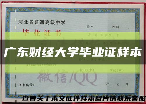 广东财经大学毕业证样本缩略图