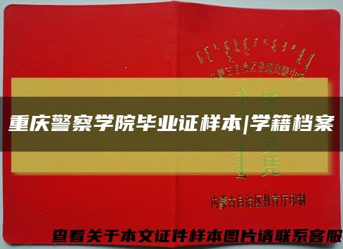 重庆警察学院毕业证样本|学籍档案缩略图