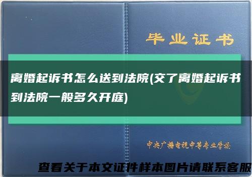 离婚起诉书怎么送到法院(交了离婚起诉书到法院一般多久开庭)缩略图