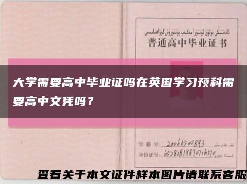 大学需要高中毕业证吗在英国学习预科需要高中文凭吗？缩略图