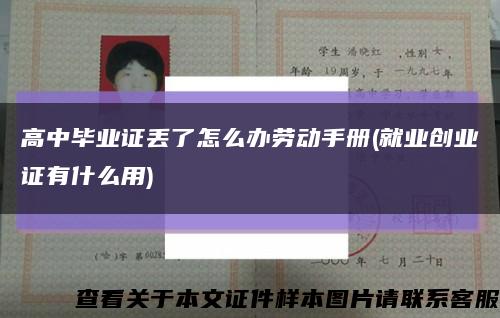 高中毕业证丢了怎么办劳动手册(就业创业证有什么用)缩略图
