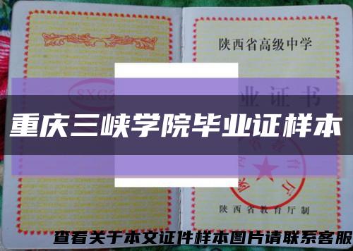 重庆三峡学院毕业证样本缩略图