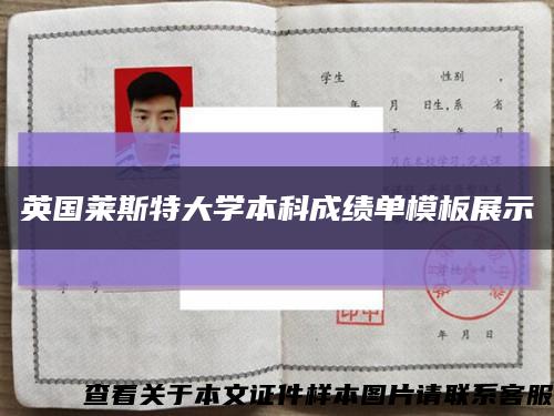英国莱斯特大学本科成绩单模板展示缩略图