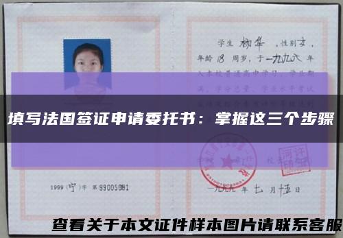 填写法国签证申请委托书：掌握这三个步骤缩略图