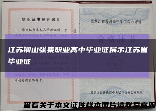 江苏铜山张集职业高中毕业证展示江苏省毕业证缩略图